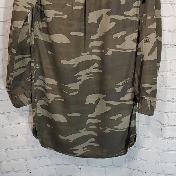 Express green camoflage chambray tunic - Picture 8 of 9